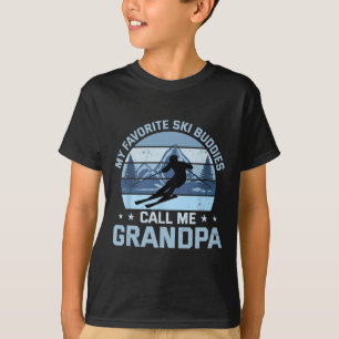 T-shirt Mes copains de ski préférés m'appellent Grandpa Sk