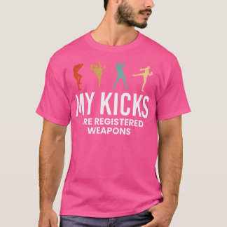 T-shirt Mes coups de pied sont enregistrés armes Kickboxin