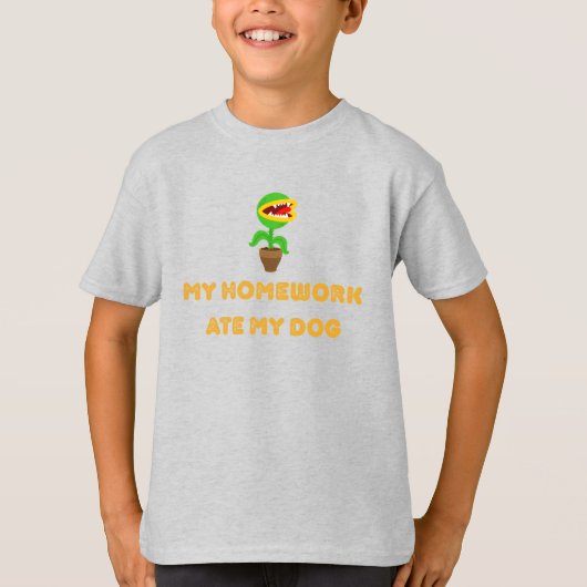T-shirt Mes devoirs ont mangé mon chien (Devant)