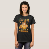 T-shirt Mes dindes préférées Appelez-Moi Nonnie Thanksgivi (Devant entier)