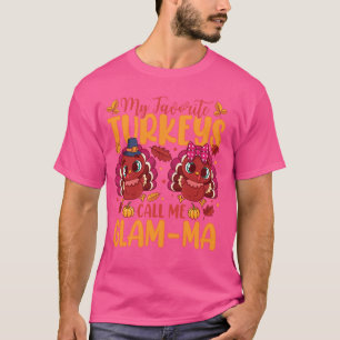 T-shirt Mes Dindons Favoris M'Appelent Glam-Ma Famille Mig