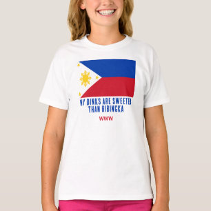 T-shirt MES DINK SONT PLUS SUCRÉS QUE BIBINGKA Amusant Fil