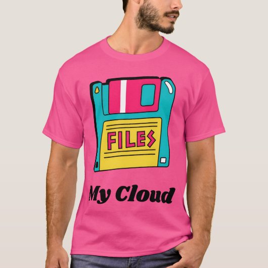 T-shirt Mes disquettes cloud Style 90s (Devant)