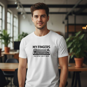 T-shirt Mes doigts sont plus rapides que ma souris - Techn