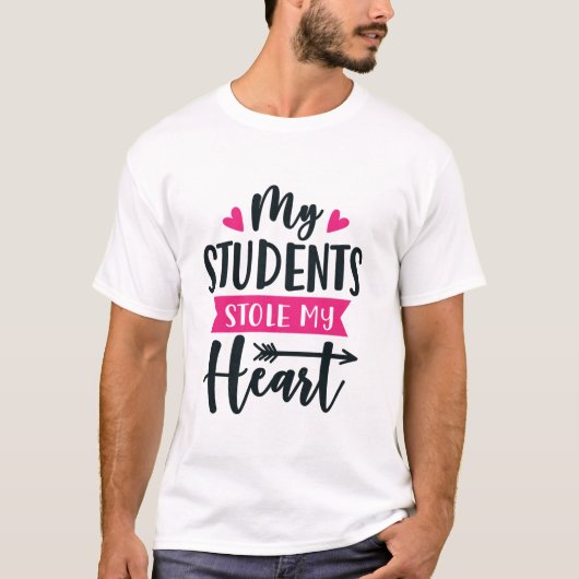 T-shirt Mes élèves ont volé mon coeur mignon École enseign (Devant)