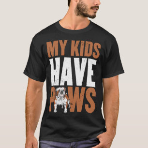 T-shirt Mes enfants ont des pattes anglais taurin maman pa