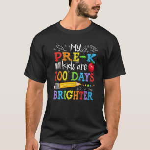 T-shirt Mes Enfants PRE K Sont 100 Jours Plus Brighton 100