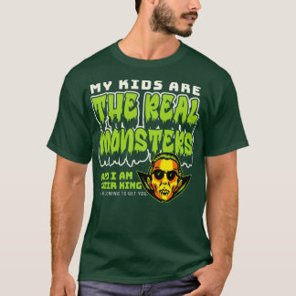 T-shirt Mes enfants sont les vrais monstres Funny Hallowee