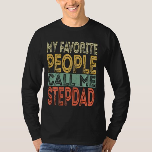 T-shirt Mes Favoris M'Appelent Stepdad Drôle Papa Papa Pap (Devant)