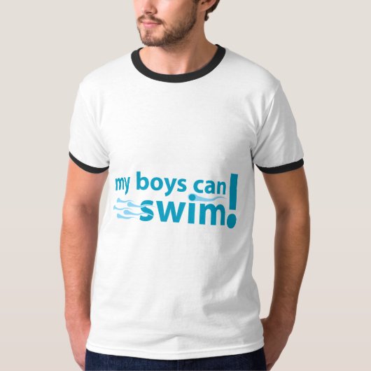 T-shirt Mes garçons peuvent nager ! (Devant)