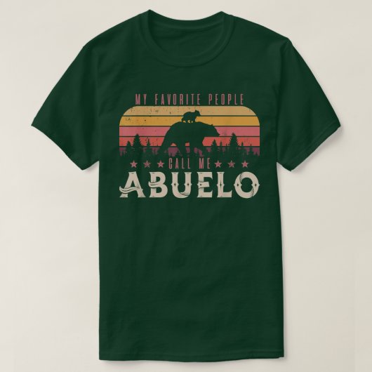 T-shirt Mes Gens Favoris M'Appelent Abuelo Hommes Retro Ou (Design devant)