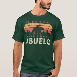T-shirt Mes Gens Favoris M'Appelent Abuelo Hommes Retro Ou