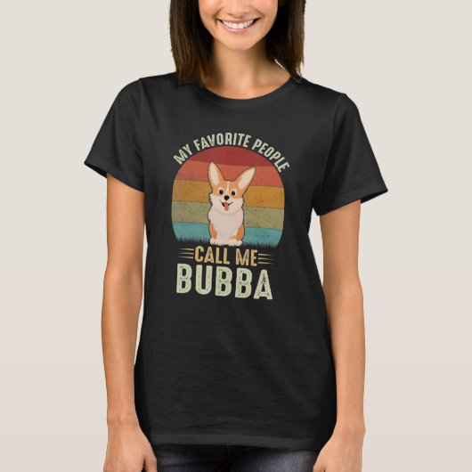 T-shirt Mes Gens Favoris M'Appelent Bouillon De Corgi Mign (Devant)