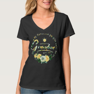 T-shirt Mes Gens Favoris M'Appelent Grandma Femmes Flower