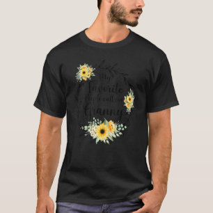 T-shirt Mes Gens Favoris M'Appelent Granny Women Flower De