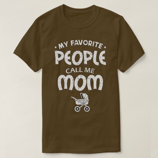 T-shirt Mes Gens Favoris M'Appelent Maman (Design devant)