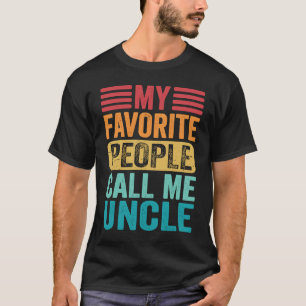 T-shirt Mes Gens Favoris M'Appelent Oncle Retro Vintage Un