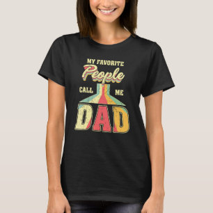 T-shirt Mes Gens Favoris M'Appelent Papa Hommes Décor Vint