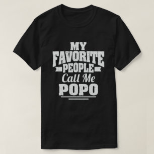 T-shirt Mes Gens Favoris M'Appelent Popo Funny Grandpa Cad