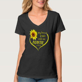 T-shirt Mes Gens Favoris M'Appelent Tante Tournesol Mère