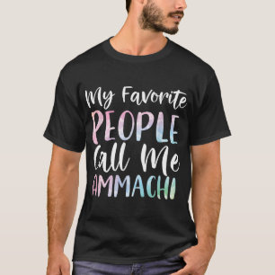T-shirt Mes Gens Préférés M'Appelent Ammachi Rose Blue Clo
