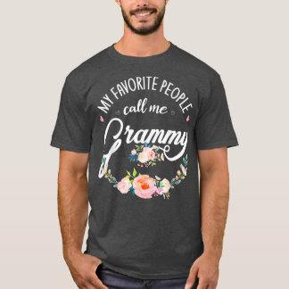 T-shirt Mes Gens Préférés M'Appelent Grammy Floral Grand-m