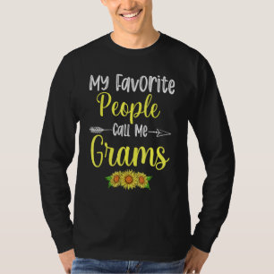 T-shirt Mes Gens Préférés M'Appelent Grams Tournesol Mères