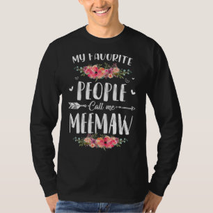 T-shirt Mes Gens Préférés M'Appelent Meemaw Thanksgiving 1