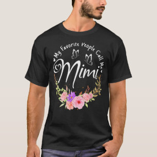 T-shirt Mes Gens Préférés M'Appelent Mimi Women Flower Dec