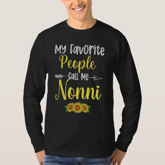 T-shirt Mes Gens Préférés M'Appelent Nonni Tournesol Mères (Devant)