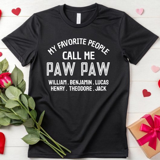 T-shirt Mes Gens Préférés M'Appelent Paw Paw Birthday Part