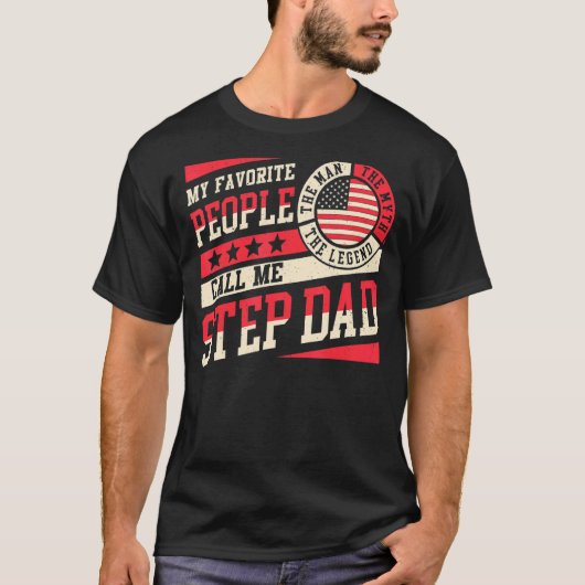 T-shirt Mes Gens Préférés M'Appelent Stepdad Men Retro Pap (Devant)