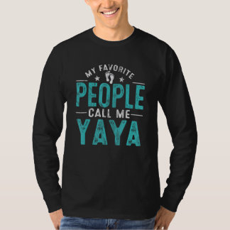 T-shirt Mes Gens Préférés M'Appelent Yaya Vintage Yaya Fat