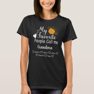 T-shirt Mes gens préférés m'appellent grand-mère avec peti