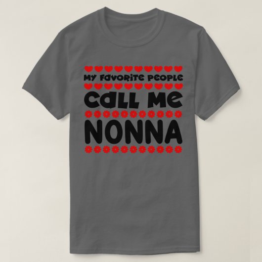 T-shirt Mes gens préférés m'appellent nonna (Design devant)