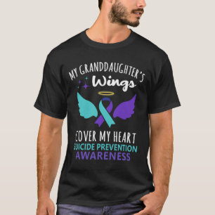 T-shirt Mes Grandgirls Wings Cover Heart Suicide Award