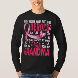 T-shirt Mes Héros Je Porte Du Rose Pour Mon Grand-Mère Can