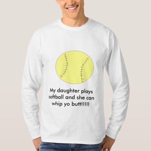 T-shirt Mes jeux le base-ball et elle de fille peuvent… (Devant)
