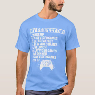 T-shirt Mes jeux vidéo de jour parfaits Drôle de jour Garç