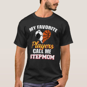 T-shirt Mes joueurs préférés de basket-ball de football m'