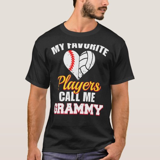 T-shirt Mes Joueurs préférés M'Appelent Grammy Baseball Vo (Devant)