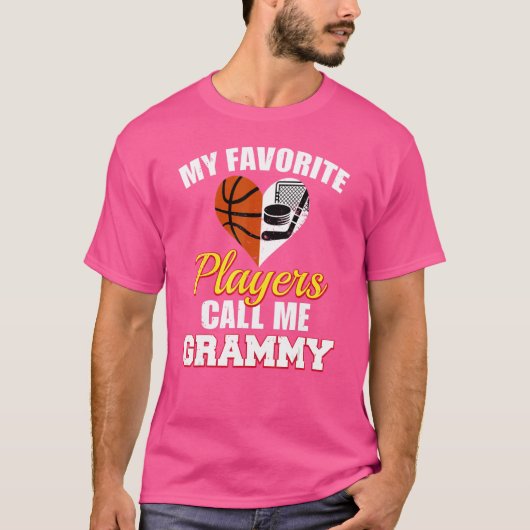 T-shirt Mes Joueurs préférés M'Appelent Grammy Basketball (Devant)