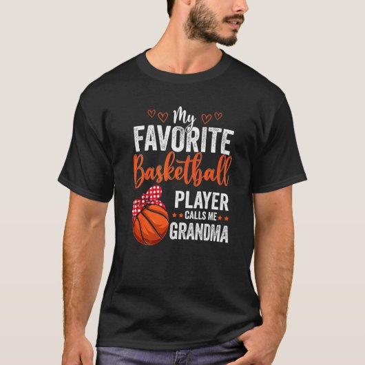 T-shirt Mes Joueurs préférés M'Appelent Grandma Basketball (Devant)