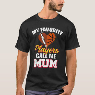 T-shirt Mes Joueurs préférés M'Appelent Mum Rugby Football