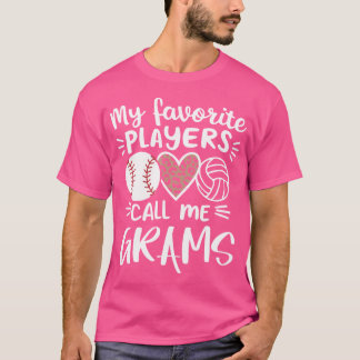 T-shirt Mes Joueurs préférés m'appellent Grams Baseball Vo