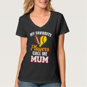 T-shirt Mes joueurs préférés m'appellent maman Rugby Footb