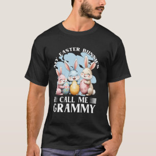 T-shirt Mes lapins de Pâques m'appellent Grammy Grand-mère