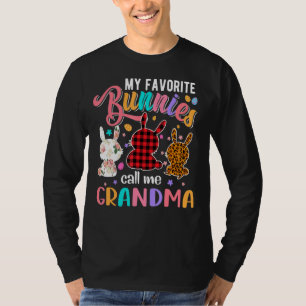 T-shirt Mes lapins Favoris M'Appelent Grand-Mère Joyeux Pâ