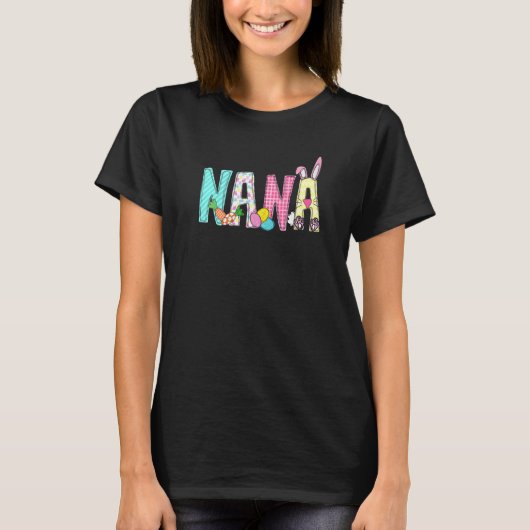 T-shirt Mes lapins Favoris M'Appelent Nana Nana Bunn Pâque (Devant)