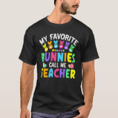 T-shirt Mes lapins préférés Appelez-Moi Enseignant Classe  (Devant)